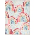thumbnail image 2 of SAFAVIEH Kids Playhouse Many Rainbows Machine Washable Area Rug, Blue/Ivory, 3'3" x 5'3", 2 of 13