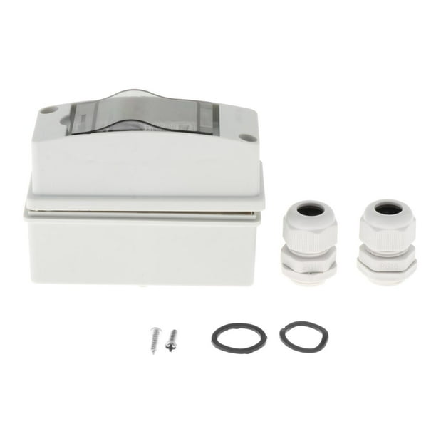 Disyuntor en miniatura de CA de con caja de conexiones Disyuntor automático Interruptor solar a prueba de agua para sistemas solares de Estilo A Baoblaze Disyuntor en miniatura