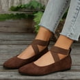 thumbnail image 2 of Xiaoxatg Women's Fashionable Suede On Casual Shoes with Elastic Design for Everyday Comfort and Style 9.5 Brown, 2 of 9