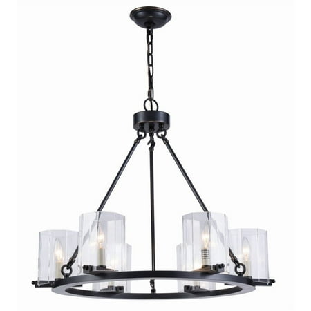 Renaissance 6 Light Oval Chandelier - Elegant Lighting Monterey 6 Light Chandelier in Bronze