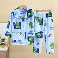 thumbnail image 4 of MEZZALL Cozy Flannel Long Sleeve Outfit Sets For Girls Cute Cartoon Print Kids Sleep O-Neck Tops Pants Leisure Cold Weather Autumn Winter Nightwear Outfits Trendy Clothing Sets, 4 of 5