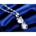 thumbnail image 3 of Kitten Cat Pendant Necklace for  Women Purple Cubic Zirconia Ginger Lyne Collection, 3 of 5