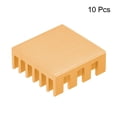 thumbnail image 3 of Unique Bargains 14x14x6mm Radiateurs en Aluminium Radiateurs Électroniques pour MOS IC Puce Ton Or 10 Pack, 3 of 4