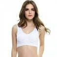 thumbnail image 1 of Comfortable Solid Color New Cross Side Buckle Without Rims Gathered Sports Underwear Sleep Bra, 1 of 4