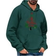 thumbnail image 2 of Jjayotai Mens Funny Sweatshirt, Christmas Novelty Xmas Tree Letter Printed Fashion Pullover Hoodies, Holiday Clothes Army Green XXL, 2 of 4