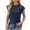 Navy1, variant on fatyb Women's Casual Tops Summer Crew Neck Textured T Shirts Casual Short Sleeve Loose Womens Tee Blouses