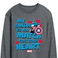 thumbnail image 3 of Marvel Captain America - My Shield Valentine - Adult Long Sleeve Tee, 3 of 5