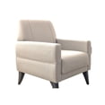 thumbnail image 2 of Enza Home Astera Wood & Polyester Fabric Armchair in Cream/Gray, 2 of 2