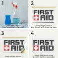 thumbnail image 5 of First Aid Vinyl Decal 2 Pack of 12 Inch x 16 Inch Weatherproof Heavy-Duty Adhesive Backing | Emergency Supplies, Workplace Safety, OSHA Compliance | Made in USA, 5 of 6