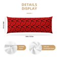 thumbnail image 3 of Balery Ladybug Pattern Funda Protectora para Almohada Corporal de Algodón Hipoalergénico con Cierre(55 x 21 pulgadas), Almohadas No Incluidas, 3 of 7