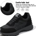 thumbnail image 3 of Knivor Lace Up Retro Fashion Sneakers for Women Color Block Low Top Casual Sneakers Non Slip Platform Sole Lightweight Flat Everyday Casual Shoes, 3 of 9