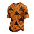 thumbnail image 2 of Mens Halloween Shirt Pumpkin Ghost Funny Graphic Print Halloween T Shirts Plus Size Short Sleeve Halloween Blouse Tops, 2 of 5