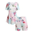 thumbnail image 1 of Conjunto Pijama Camiseta Diseño Impreso Mariposa Tamaño Grande Rosegal Pijamas y Batas Tallas Grandes, 1 of 5