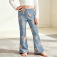 thumbnail image 4 of Avtoify Girls Pants Kids Girls Print Soft Elasticity Casual Flared Trousers Pants, 4 of 9
