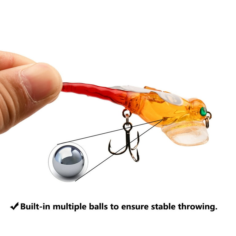 Opolski 7.5cm/6.2g Dragonfly Artificial Fishing Lure Water Surface Fly  Crawling Bionic Bait for Angling 