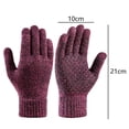thumbnail image 2 of Guantes de invierno para mujer, cálidos guantes para mensajes de texto con pantalla táctil, guantes de punto para mujer con forro polar grueso y suave, 2 of 6