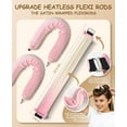 thumbnail image 3 of ORK Overnight Heatless Hair Curler to Sleep in, Satin Velvet Overnight Curls Flexi Blowout Jumbo Rods, No Heat Sleeping Curling for Hair Styling Tools - 3pcs Pink, 3 of 11