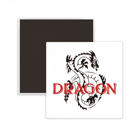 

Animal Mythology Oriental Dragon Western Dragon Square Ceracs Fridge Magnet Keepsake Memento