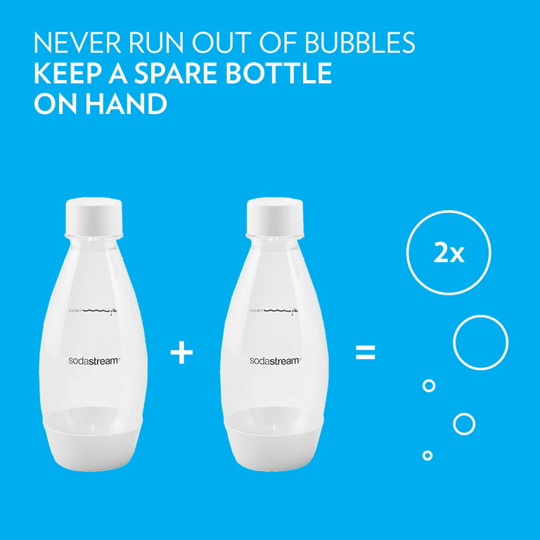 1 L White Slim Bottles Twin Pack - SodaStream
