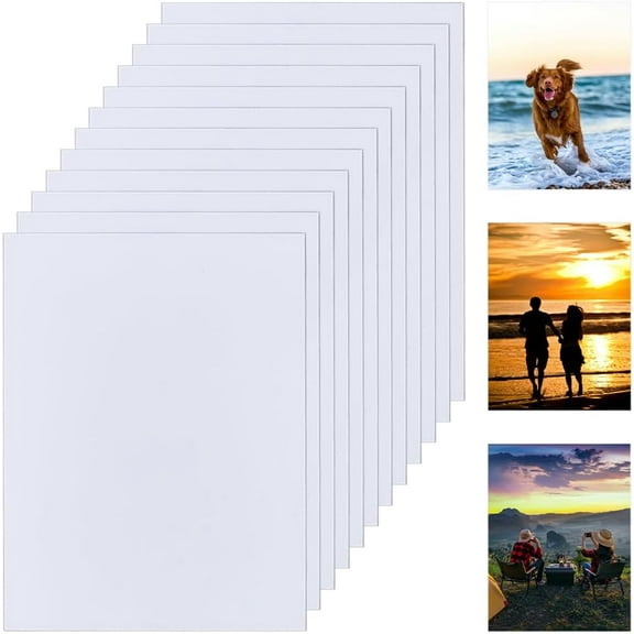 12Pcs Sublimation Metal Photo Blanks 5.9x7.9 Inch Wide Aluminum Photo Sign Blank Metal Wall Sublimation Poster Frame Blanks for DIY Printing Home Room Wall Office Decor Decorative