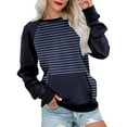 thumbnail image 2 of Wyzesi Chandails en Molleton Rouges pour Filles Mode Décontractée Rayé Couleur Unie Imprimé avec Poche Col Rond Manches Longues Sweat à Capuche Rose pour Femmes Zip, 2 of 5