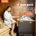 thumbnail image 2 of Calentador de sauna VEVOR eléctrico de 9 kW con controles de 9-13 m³ 220 V FCC, 2 of 9