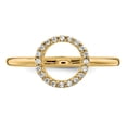 thumbnail image 4 of Solid 14k Yellow Gold Diamond Open Round Halo Circle Ring Band Size 9 (.08 cttw.), 4 of 6