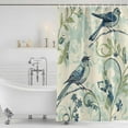 thumbnail image 4 of Vintage Floral Bird Waterproof Fabric Shower Curtain,Retro Summer Botanical Waterproof Fabric Shower Curtain for Bathroom Curtains Bathtubs Hotel Washable Shower Curtains with 12 Hooks Standard 60x72, 4 of 8