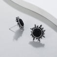 thumbnail image 7 of SUSHANG Vintage Natural Crystal Cluster Earrings Gothic Jewelry Punk Stud Earrings for Men Women Stunning Sun Earrings Black Rock Ear Piercing Earrings, 7 of 7