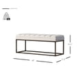thumbnail image 2 of Belen Kox Fabric Bench, Shortbread Beige, 2 of 6