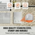 thumbnail image 4 of VEVOR BBQ Access Door, 17W x 24H Inch Single Outdoor Kitchen Door, Stainless Steel Flush Mount Door, Wall Vertical Door with Handle, Vents and Hook, for BBQ Island, Grilling Station, 4 of 9