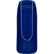 GJWL 48in Extra Large Kids Plastic Toboggan Snow Sled - Durable Smooth-Glide Design with Pull Rope for Winter Outdoor Hills Parks Family Sledding Adventures, Blue