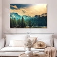 thumbnail image 2 of Elephant Stock Sierra Nevada Mountainscape Wall Art - Horizontal Canvas Wall Art - Living Room Wall Decor - Nature Canvas - Teal And Beige Decor - 51" x 34", 2 of 8