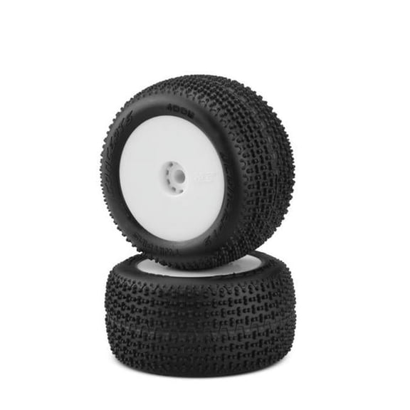 J Concepts JCO4005101021 Twin Pin Compound Pre-Mounted Wheels, Pink & White