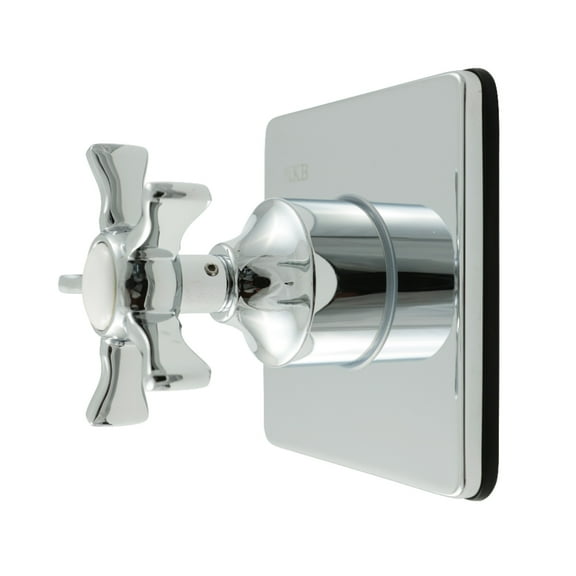 Kingston Brass KS4041NX Hamilton Single-Handle Six-Way Diverter Valve with Square Trim Kit, Polished Chrome