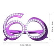 thumbnail image 4 of 1 par de gafas de cumpleaños de 60 años con diamantes de imitación, divertido disfraz de plástico para fotomatón., 4 of 7