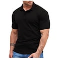 thumbnail image 1 of ameIAEA Mens Golf Shirts Casual Short Sleeve Button Classic T-Shirts Basic Solid Color Summer Tops, 1 of 5