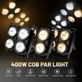 thumbnail image 4 of Cob Blinder Stage Spotlight, 4x100W  LED Par Light, Warm&Cold White DMX512 Sound Activated for Church Events Wedding Parties Concert Theater, 4 of 7