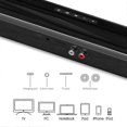 thumbnail image 3 of Barra de sonido para TV de 40 W con Bluetooth, inalámbrica y con cable, barra de sonido envolvente para PC, cine en casa, altavoz de TV con radio FM, columna central de música, BS28B 550 x 50 x 50 m, 3 of 5