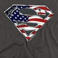 thumbnail image 2 of Superman All American Shield Women's T Shirt, Charcoal, Medium, 2 of 6