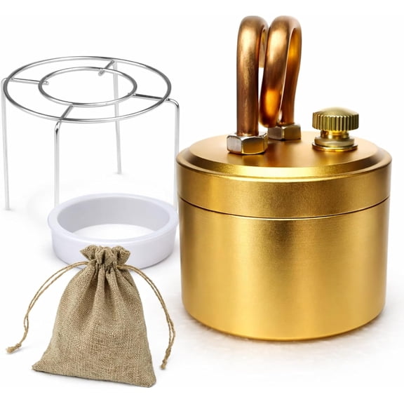 Alcohol Stove Camping, 2026 Upgrade High-Power Portable Mini Outdoor Spirit Burner & Alcohol Stove with Windproof Pot Stand for Hiking Backpacking Camping Picnic Tea Coffee Cooking (Gold)
