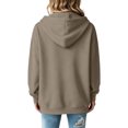 thumbnail image 4 of Hsovts Zip Up Y2k Hoodies for Women Fall Casual Long Sleeve Sweatshirts 2026 Lightweight Comfort Soft Plus Size Fleece Jackets Brown, 4 of 5