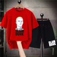 thumbnail image 1 of Chándal de verano para hombre, Camiseta de algodón con estampado de Anime Slam Dunk, pantalones cortos, conjunto de entrenamiento holgado, ropa deportiva de baloncesto, camisetas de gran tamaño, 1 of 4