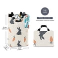 thumbnail image 2 of Yayeee Freestanding Laundry Hamper with Handle Collapsible Large Storage Basket for Clothes, Bunnies and Carrots, 2 of 7