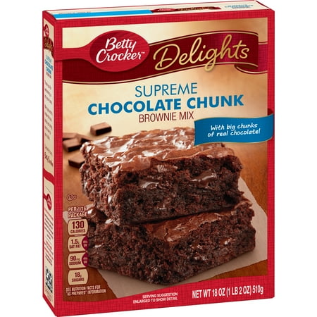 Kosher Brownie - (4 Pack) Betty Crocker Delights Brownie Mix Supreme Chocolate Chunk, 18 oz