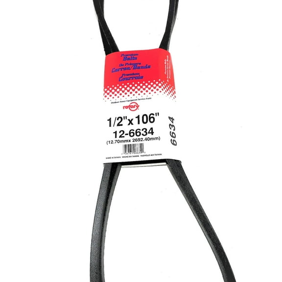 6634/4L1060 Rotary Belt (1/2"X106") Compatible With Craftsman 532405143, 405143