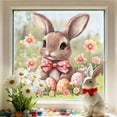 thumbnail image 5 of Tumdkd Easter Window Stickers 12x12 Inch, Rabbits Easter Egg Adhesive Decals, Watercolor Bunny Wall Stickers, Removable PVC Window Clings for Home Glass Door Decoration, 5 of 7