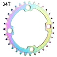 thumbnail image 1 of Disco de rueda de cadena de anillo de manivela de bicicleta de una sola velocidad integral hueco de aleación de aluminio (34T), 1 of 10