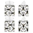 thumbnail image 2 of Rocae Ski Goggles Moose Music Picture for High-grade Leather Tissue Box,Office Tissue Box,Tissue Box Cover Square 5.2×5.2×5.2, 2 of 7