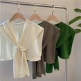 thumbnail image 2 of Cross Shawl, New Fall Shoulders, Solid Color Knit Outer Wear, Thin Style,Beige, 2 of 6